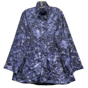 Soft Surroundings Anorak Marbled Abstract Travel Jacket Utility Outdoor M